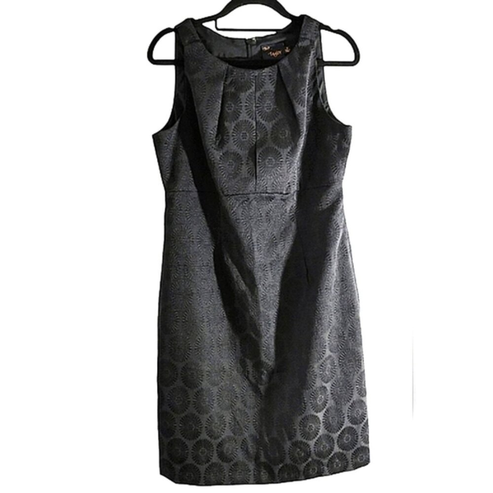 JUST TAYLOR Cotton Blend Black Sleeveless Midi Dress Size 8